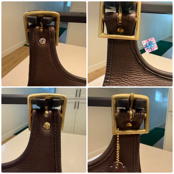 👜 COACH Cashin Vintage NYC Crescent Metal Tag Beautifully Textured Mocha 9235 - Picture 5 of 16